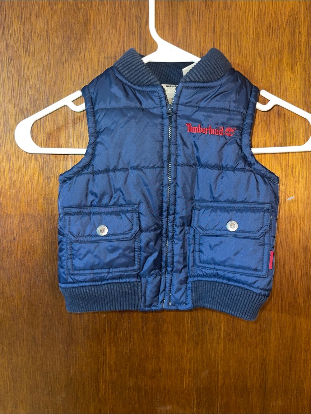 Vintage Timberland Navy Puffer Vest for Kids